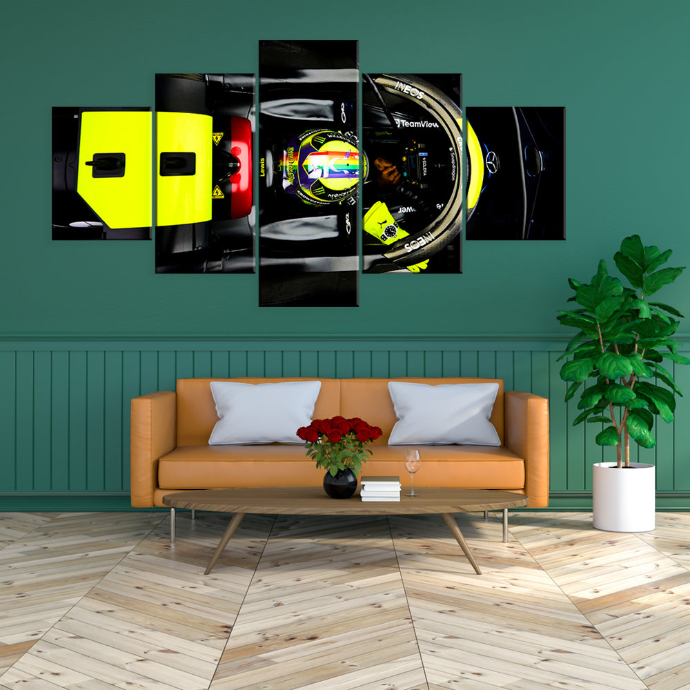 Mercedes AMG W14 Lewis Hamilton 5-Piece - Poster