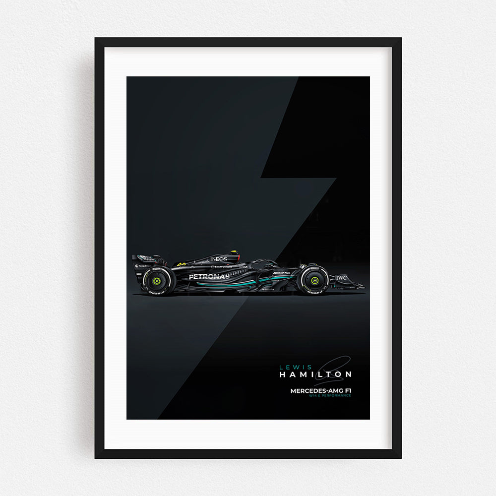 Mercedes AMG W14 Lewis Hamilton - Poster - Formula Essentials