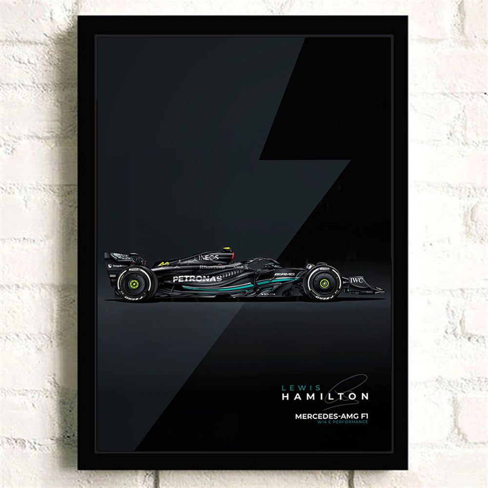 Mercedes AMG W14 Lewis Hamilton - Poster - Formula Essentials