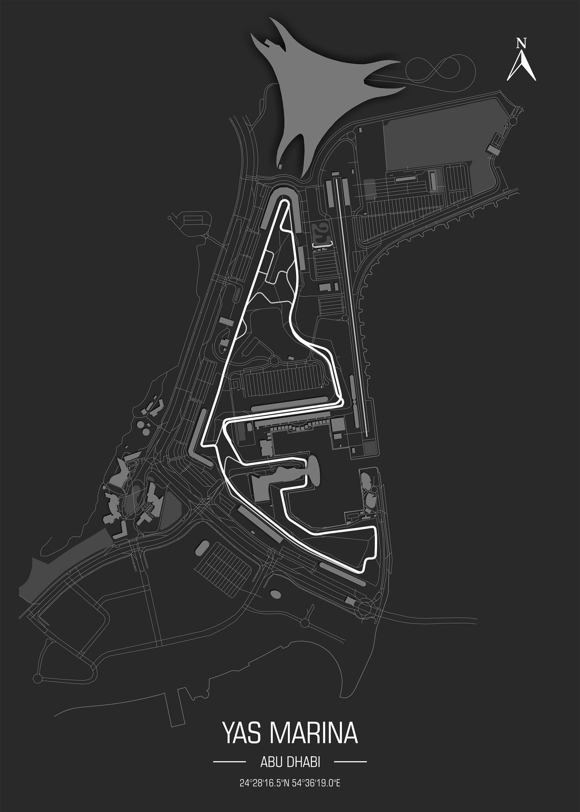 Yas Marina - Circuit Poster - Formula Essentials