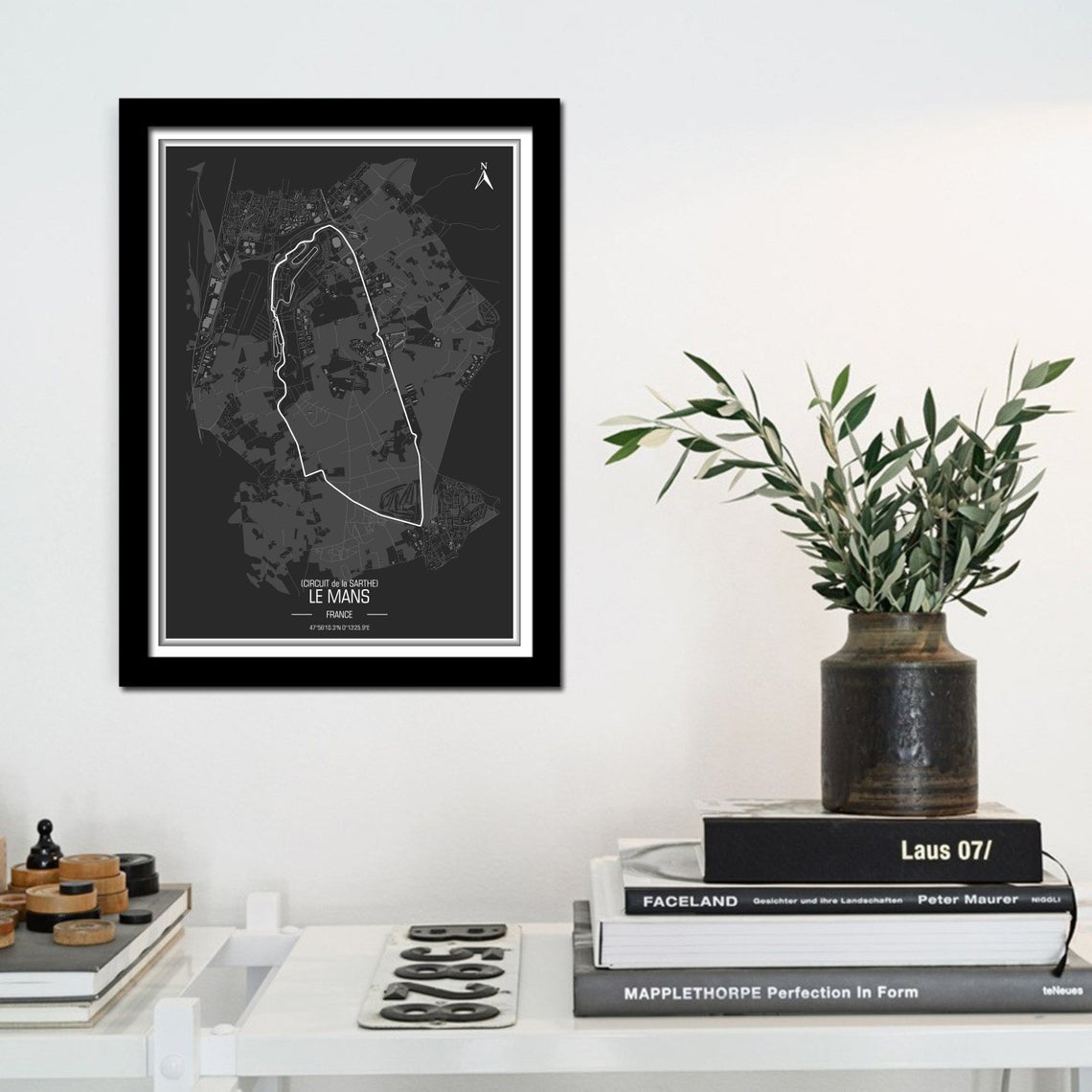 Poster & Bildende Kunst | F1 Essentials | le-mans-circuit-poster | Le Mans - Circuit Poster