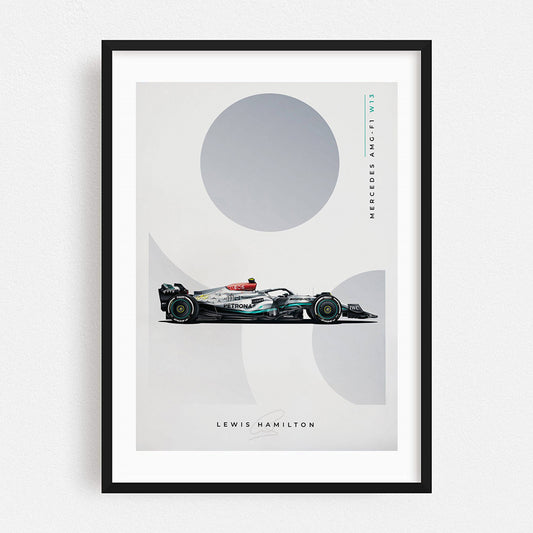Poster & Bildende Kunst | Formula Essentials | mercedes-amg-w13-lewis-hamilton-poster | Mercedes AMG W13 Lewis Hamilton - Poster