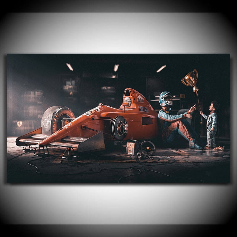 Poster & Bildende Kunst | Formula Essentials | ferrari-f1-90-car-poster | Ferrari F1-90 - Car Poster