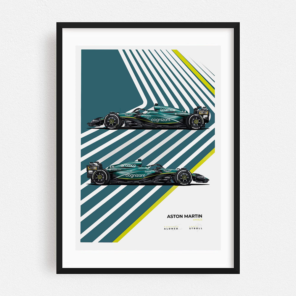 Aston Martin AMR23 Team Poster - Formula Essentials