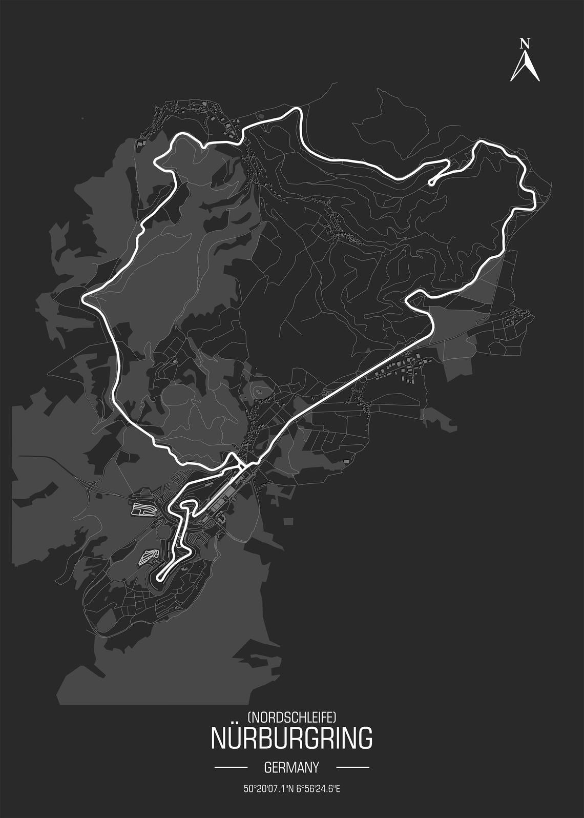 Nürburgring Nordschleife - Circuit Poster - Formula Essentials