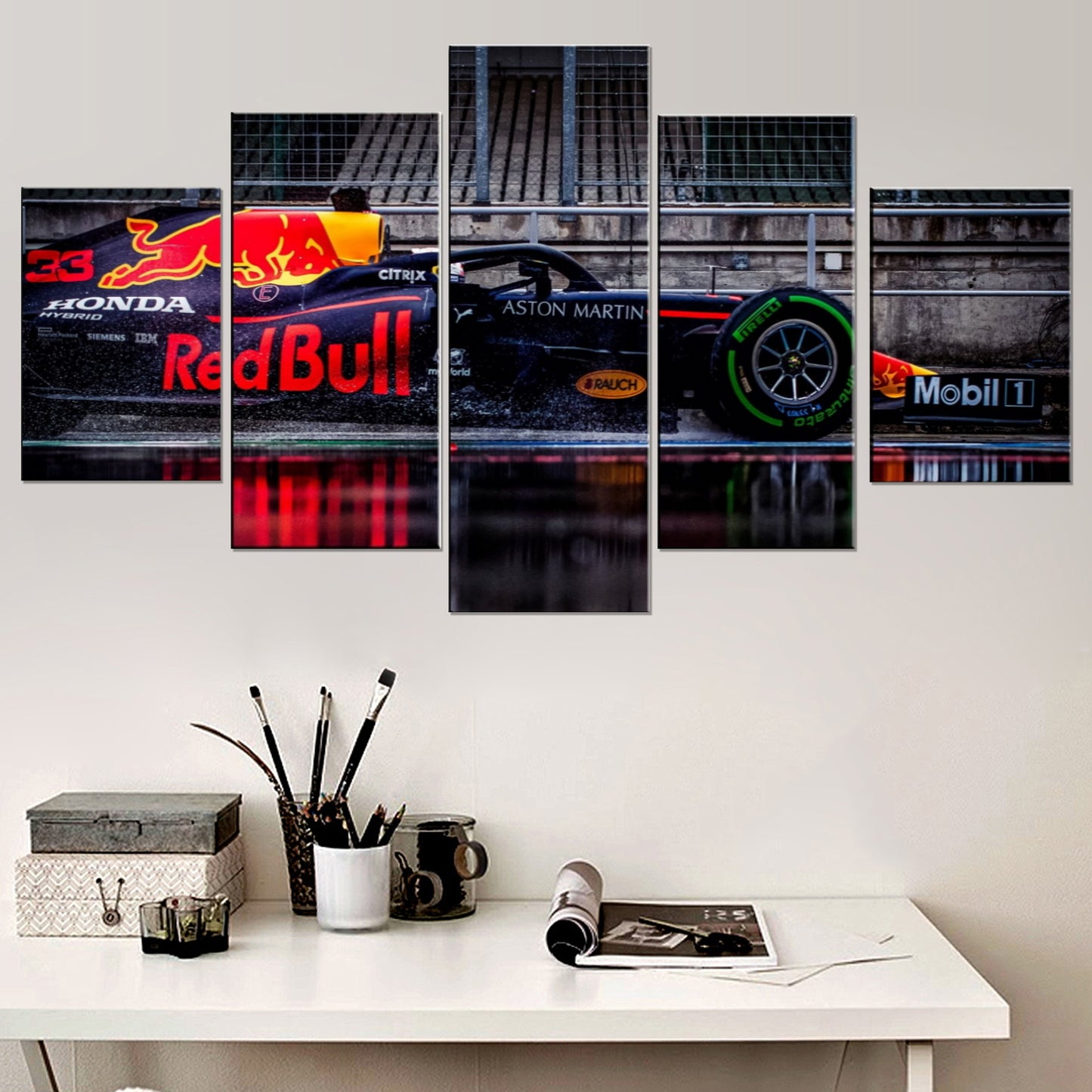 Poster & Bildende Kunst | Formula Essentials | red-bull-rb16-verstappen-5-piece-poster | Red Bull RB16 Verstappen 5-Piece - Poster
