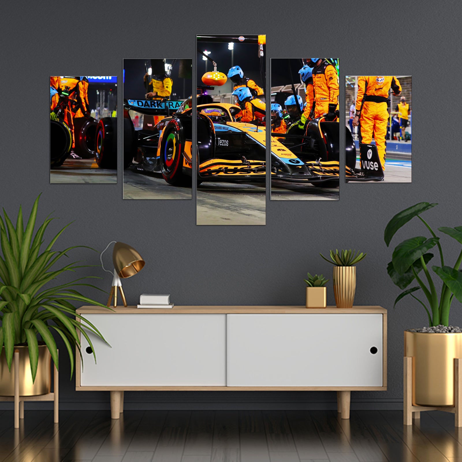 Poster & Bildende Kunst | Formula Essentials | mclaren-mcl36-daniel-ricciardo-pit-5-piece-poster | Mclaren MCL36 Daniel Ricciardo Pit 5-Piece - Poster