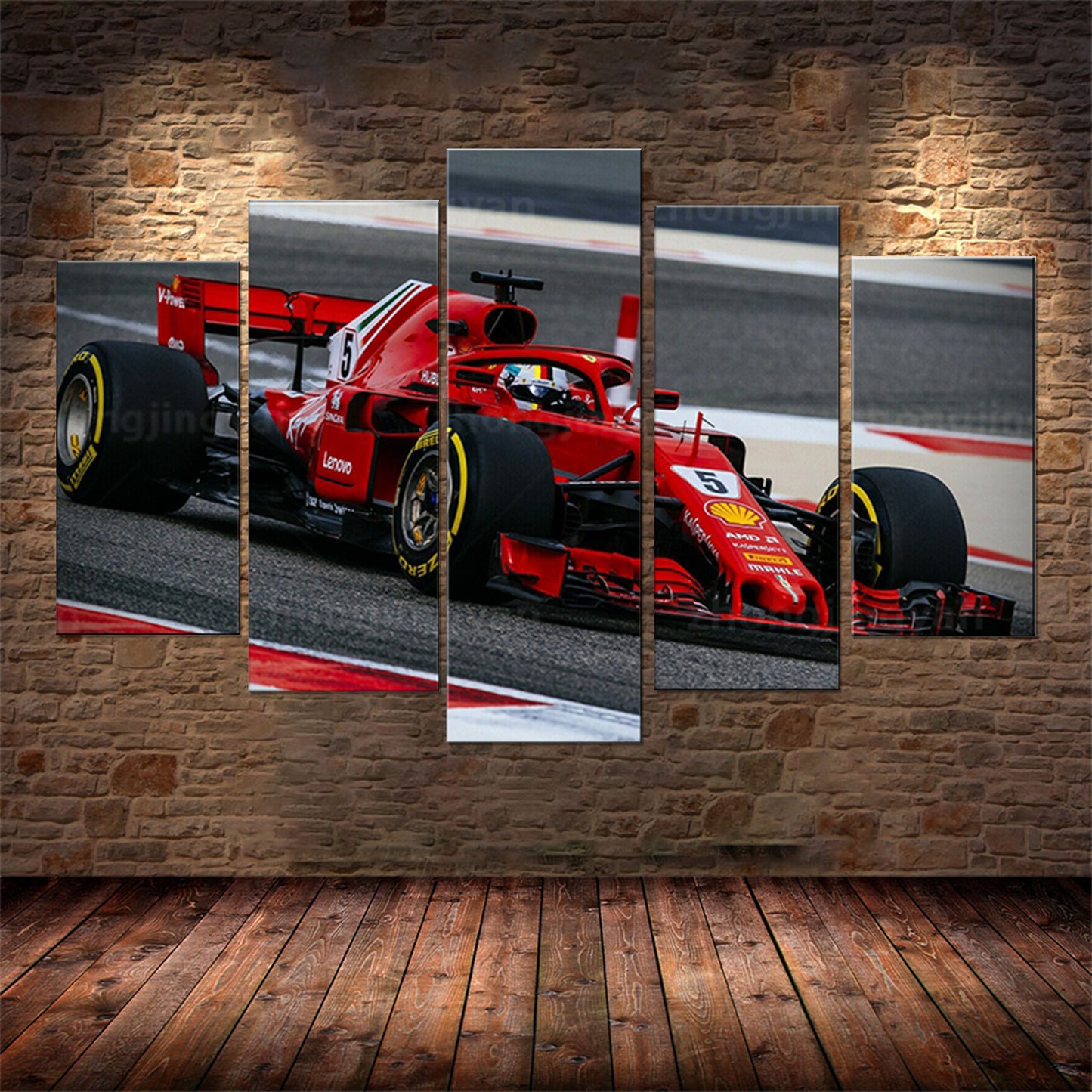 Poster & Bildende Kunst | Formula Essentials | ferrari-sf-71h-sebastian-vettel-5-piece-poster | Ferrari SF-71H Sebastian Vettel 5-Piece - Poster