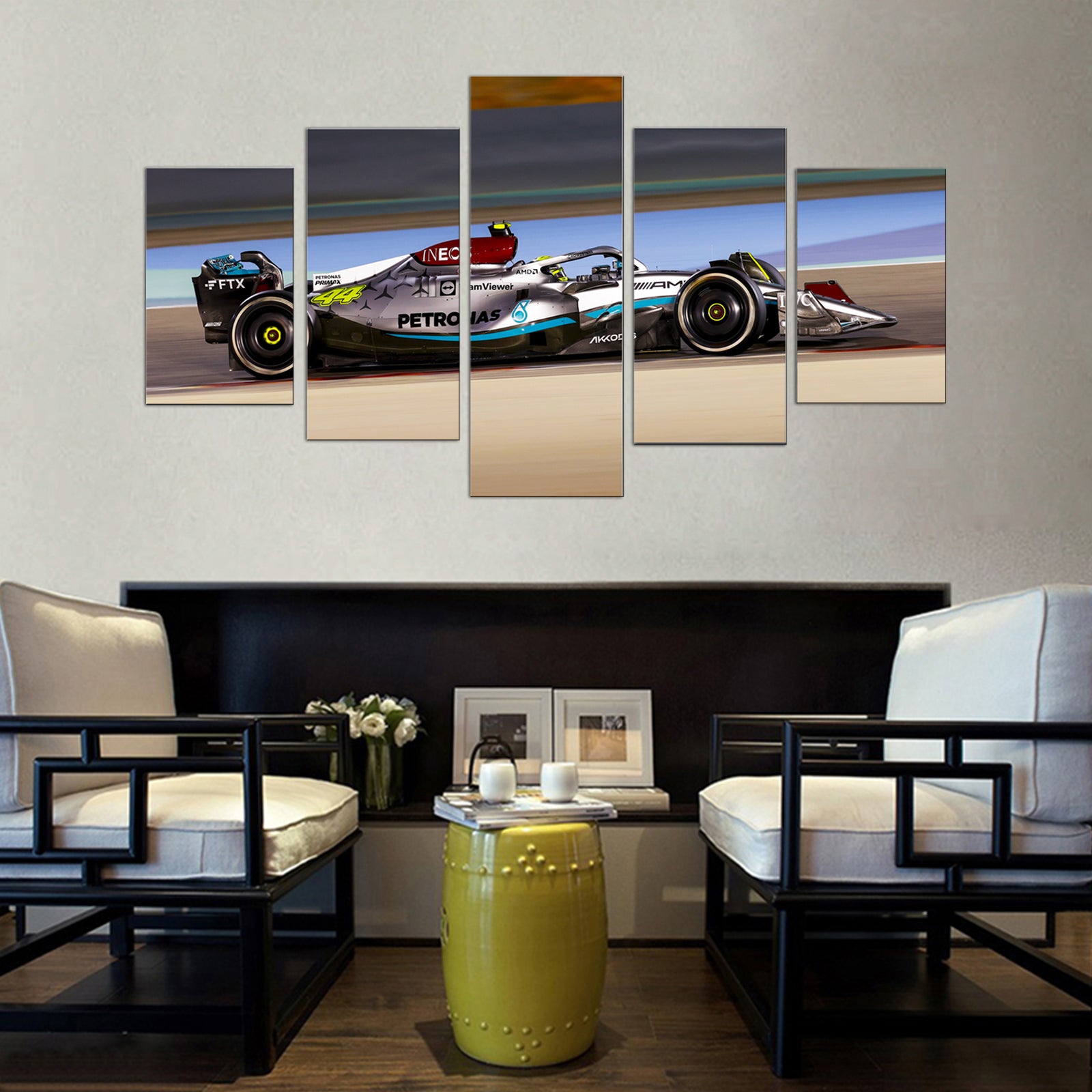 Poster & Bildende Kunst | Formula Essentials | mercedes-amg-w13-lewis-hamilton-5-piece-poster | Mercedes-AMG W13 Lewis Hamilton 5-Piece - Poster