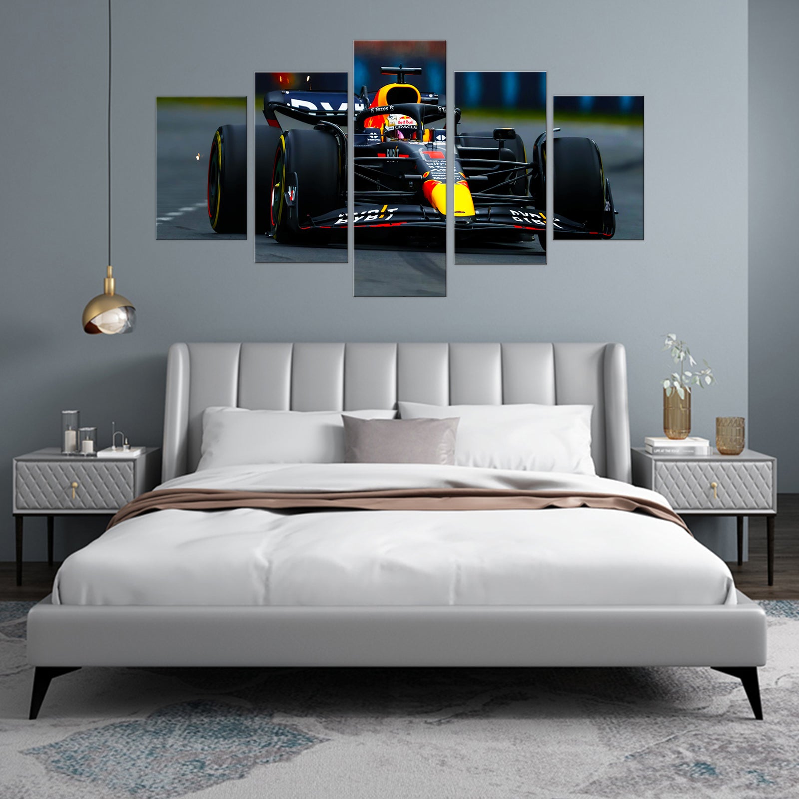 Poster & Bildende Kunst | Formula Essentials | red-bull-rb18-max-verstappen-5-piece-poster-2 | Red Bull RB18 Max Verstappen 5-Piece - Poster