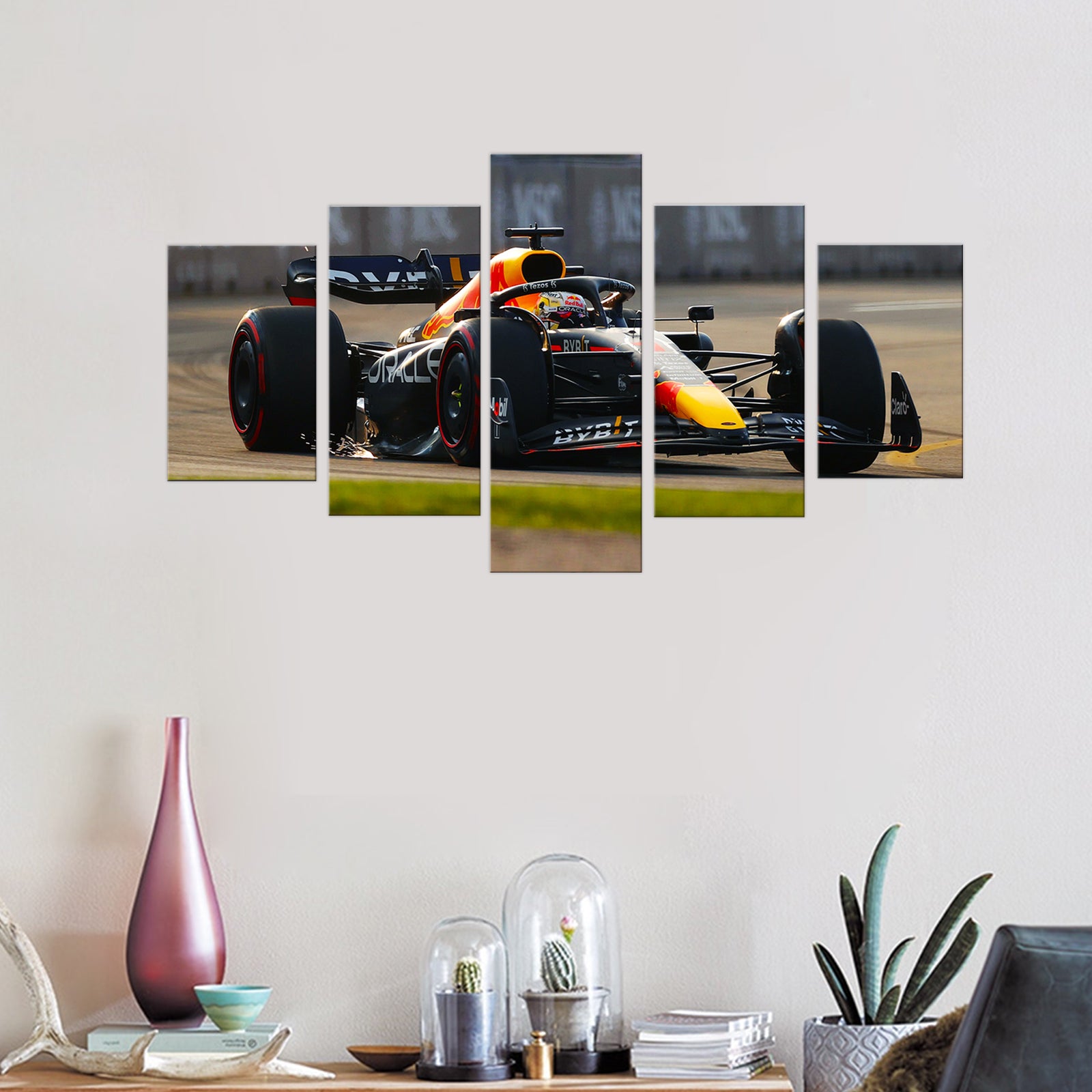 Poster & Bildende Kunst | Formula Essentials | red-bull-rb18-max-verstappen-5-piece-poster-1 | Red Bull RB18 Max Verstappen 5-Piece - Poster