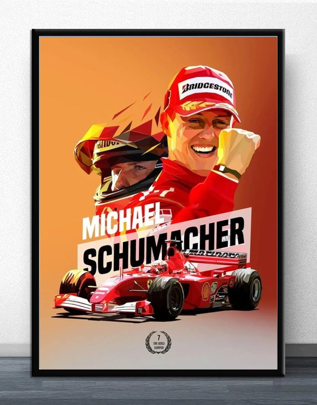 Poster & Bildende Kunst | Formula Essentials | michael-schumacher-ferrari-f2001-poster | Michael Schumacher - Poster
