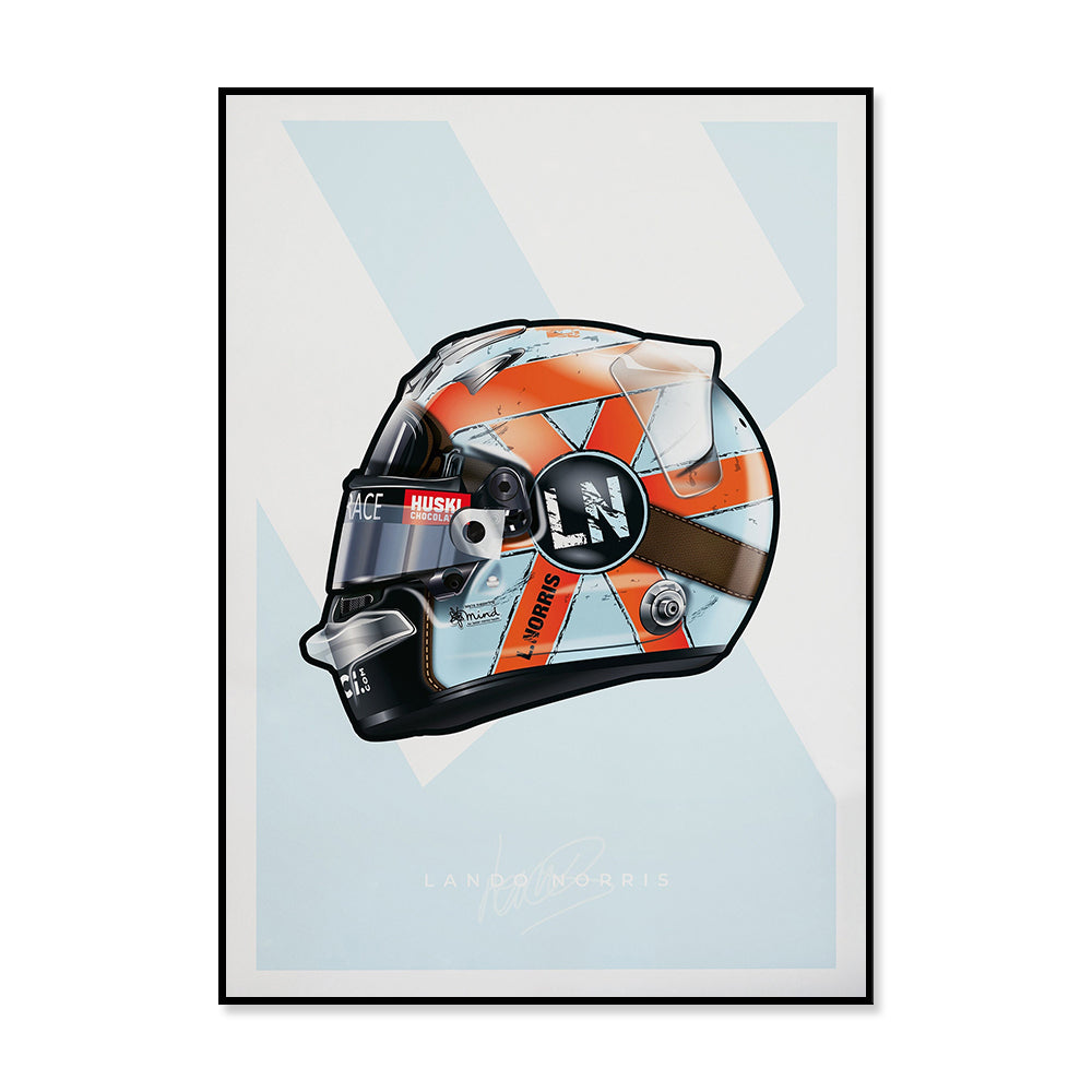 Poster & Bildende Kunst | Formula Essentials | lando-norris-monaco-helmet-poster | Lando Norris Monaco - Helmet Poster