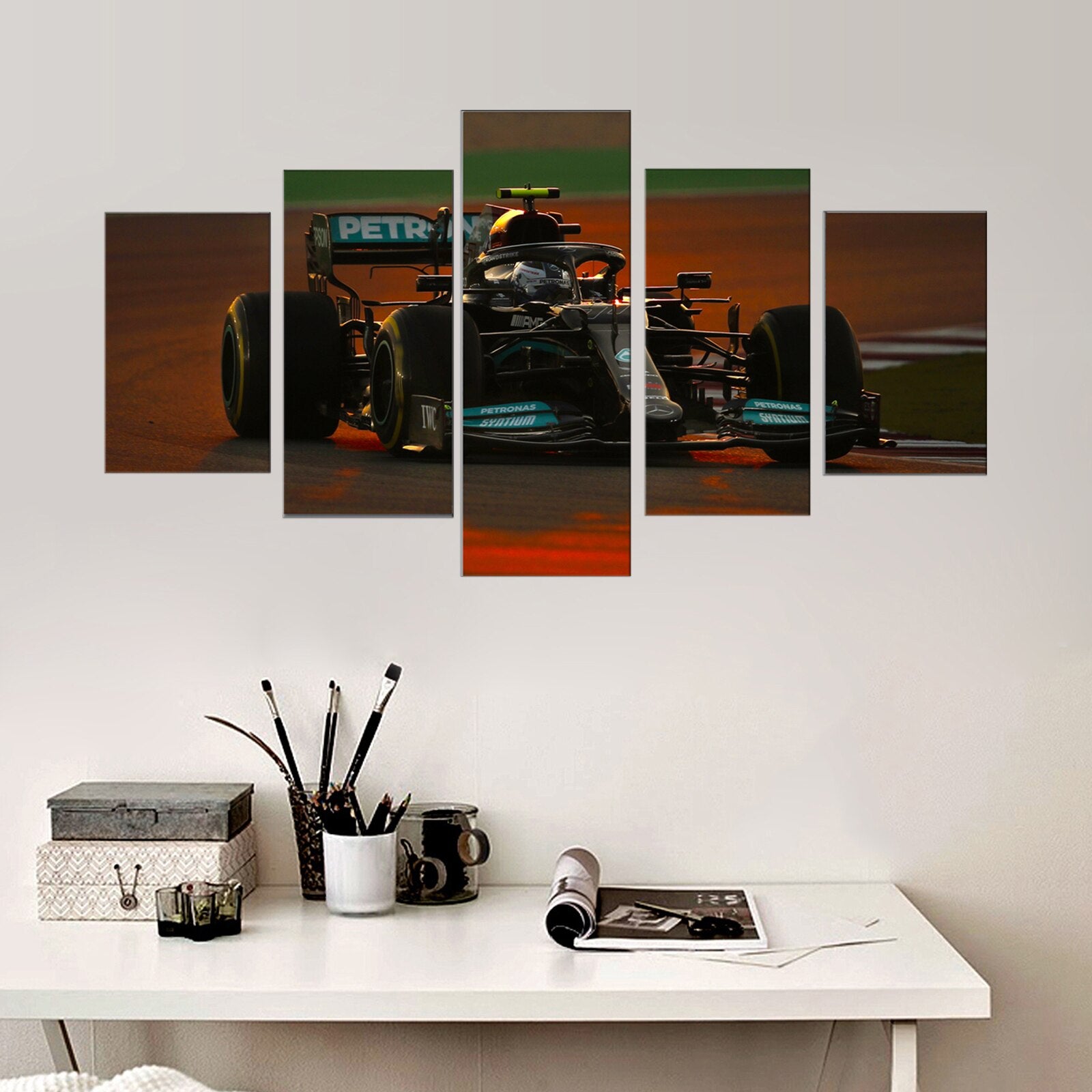 Poster & Bildende Kunst | Formula Essentials | mercedes-amg-w12-valtteri-bottas-5-piece-poster-1 | Mercedes-AMG W12 Valtteri Bottas 5-Piece - Poster