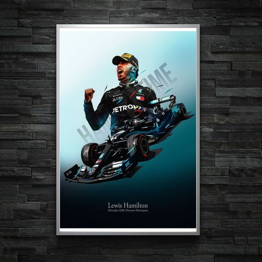 Poster & Bildende Kunst | Formula Essentials | lewis-hamilton-w11-poster | Lewis Hamilton - Poster