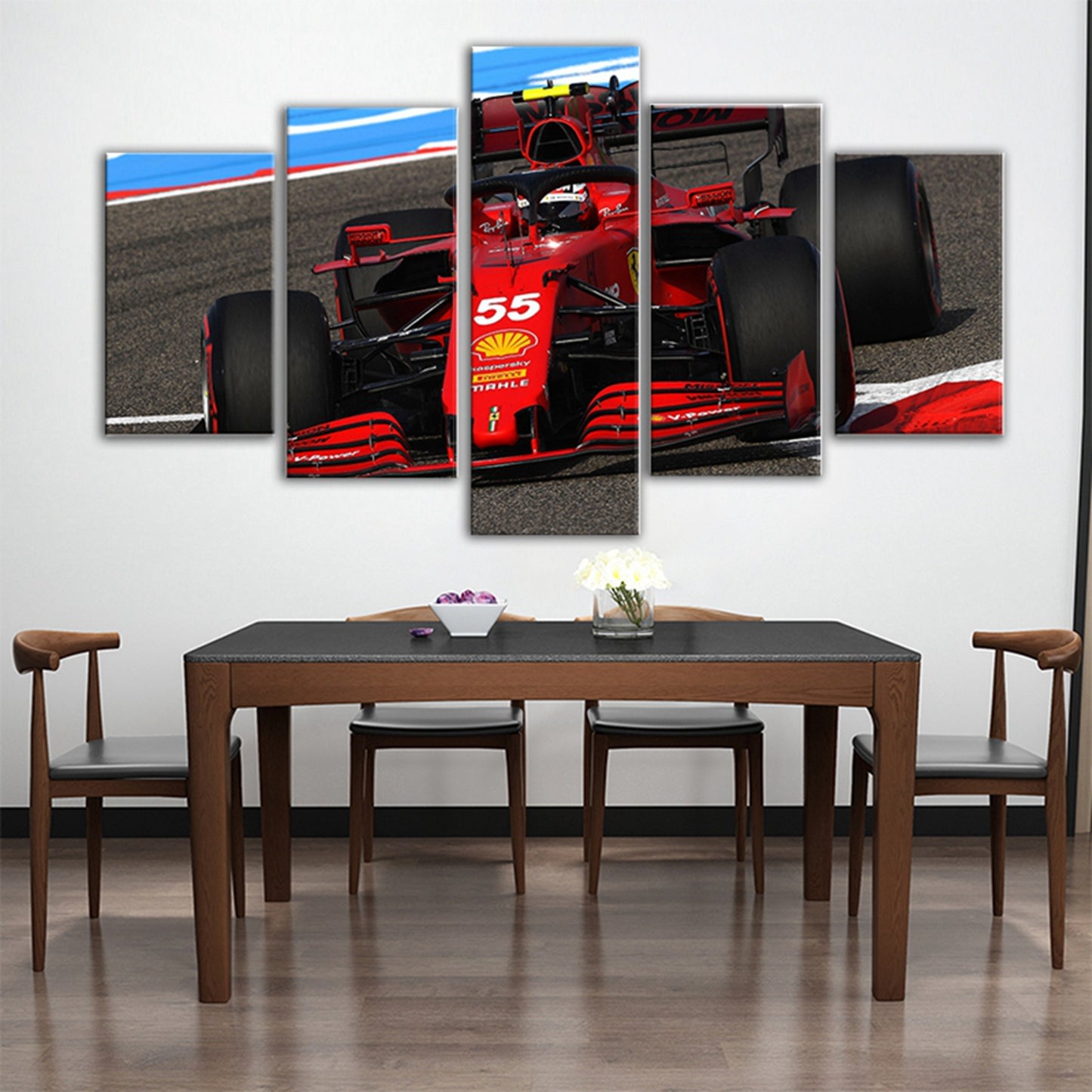 Poster & Bildende Kunst | F1 Essentials | ferrari-sf-21-carlos-sainz-5-piece-poster | Ferrari SF-21 Carlos Sainz 5-Piece - Poster