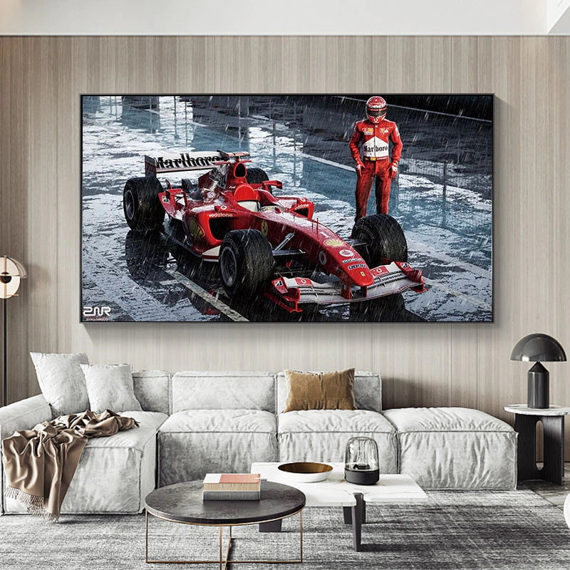 Poster & Bildende Kunst | Formula Essentials | ferrari-f2004-car-poster-above | Ferrari F2004 - Car Poster