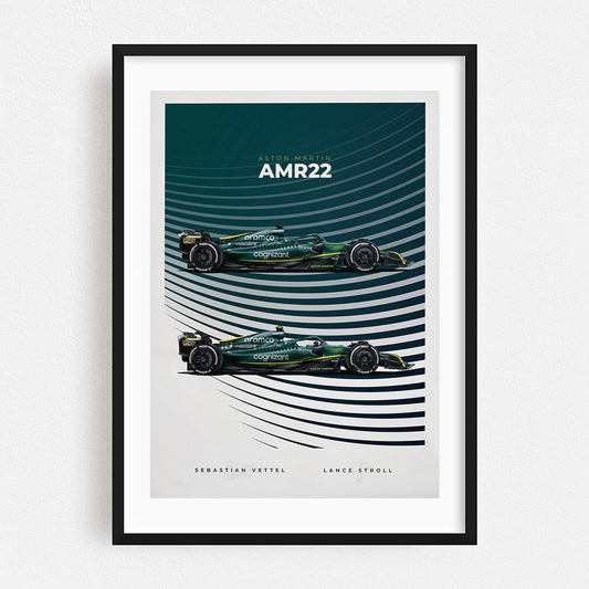 Poster & Bildende Kunst | Formula Essentials | aston-martin-amr22-team-poster | Aston Martin AMR22 Team - Poster