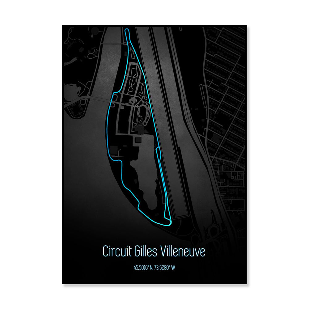 Poster & Bildende Kunst | Formula Essentials | montreal-circuit-poster-v2 | Montreal - Circuit Poster V2