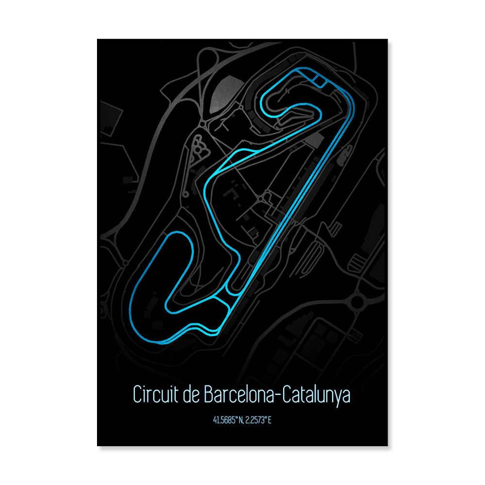 Poster & Bildende Kunst | Formula Essentials | barcelona-catalunya-circuit-poster-v2 | Barcelona Catalunya - Circuit Poster V2