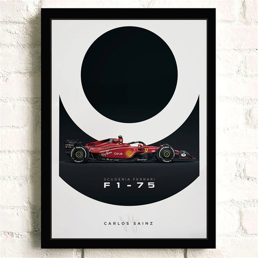 Poster & Bildende Kunst | Formula Essentials | ferrari-f1-75-carlos-sainz-poster | Ferrari F1-75 Carlos Sainz - Poster