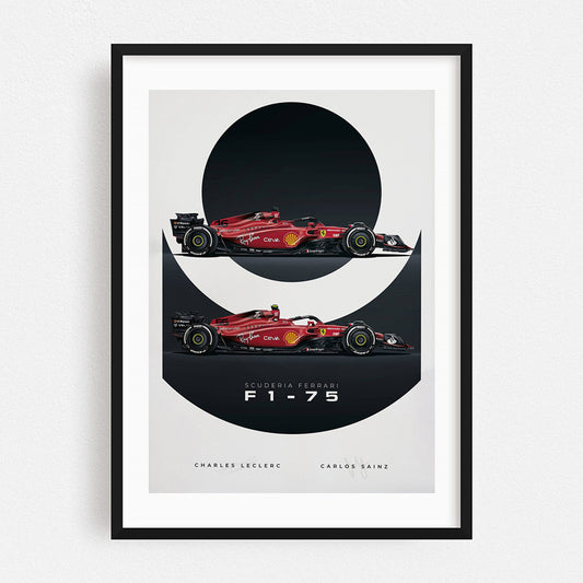 Poster & Bildende Kunst | Formula Essentials | ferrari-f1-75-team-poster | Ferrari F1-75 Team - Poster