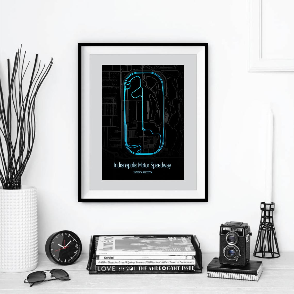 Poster & Bildende Kunst | Formula Essentials | indianapolis-circuit-poster-v2 | Indianapolis - Circuit Poster V2