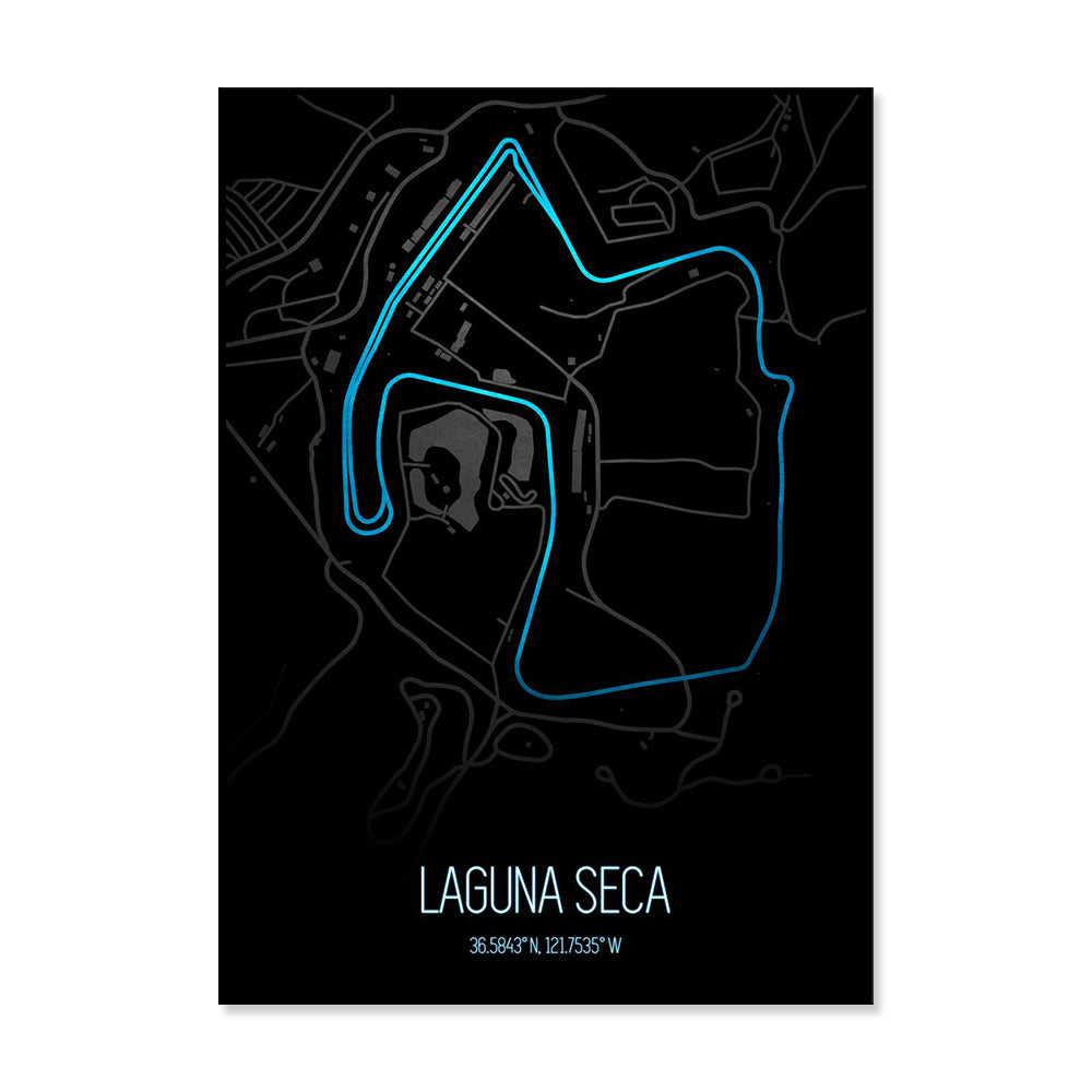 Poster & Bildende Kunst | Formula Essentials | laguna-seca-circuit-poster-v2 | Laguna Seca - Circuit Poster V2
