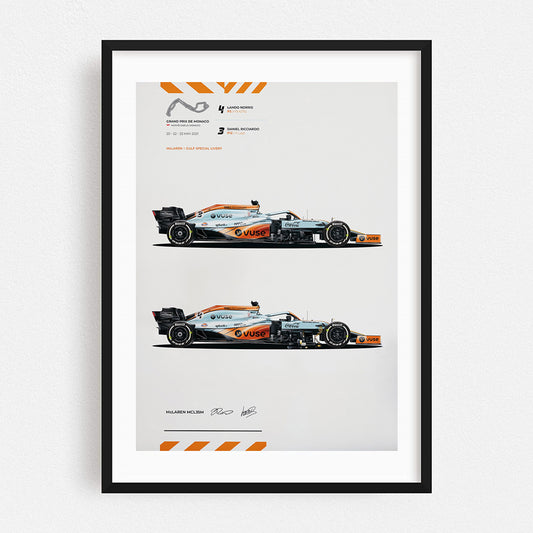 Poster & Bildende Kunst | Formula Essentials | mclaren-mcl35m-gulf-team-poster | Mclaren MCL35M Gulf Team - Poster