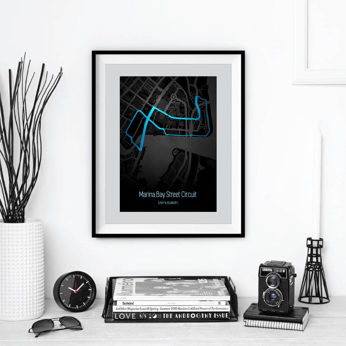 Poster & Bildende Kunst | Formula Essentials | marina-bay-circuit-poster-v2 | Marina Bay - Circuit Poster V2