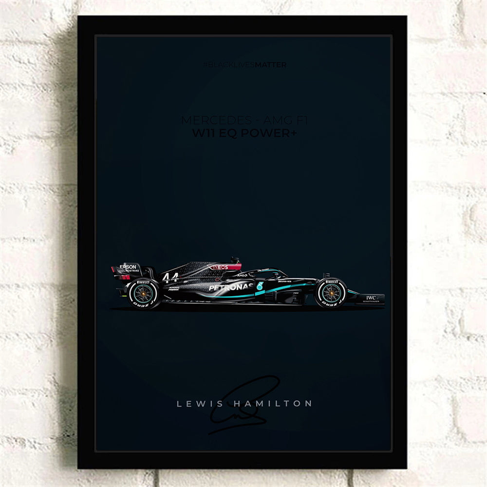 Poster & Bildende Kunst | Formula Essentials | mercedes-amg-w11-b-lewis-hamilton-poster | Mercedes AMG W11 B Lewis Hamilton - Poster