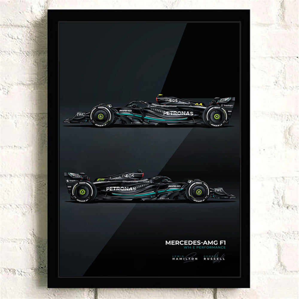Mercedes AMG W14 Team - Poster