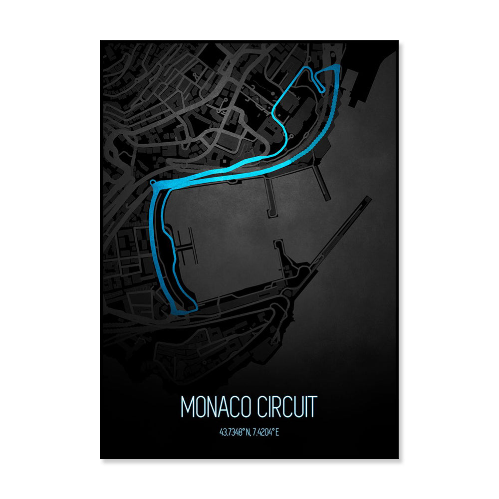 Poster & Bildende Kunst | Formula Essentials | monaco-circuit-poster-v2 | Monaco - Circuit Poster V2