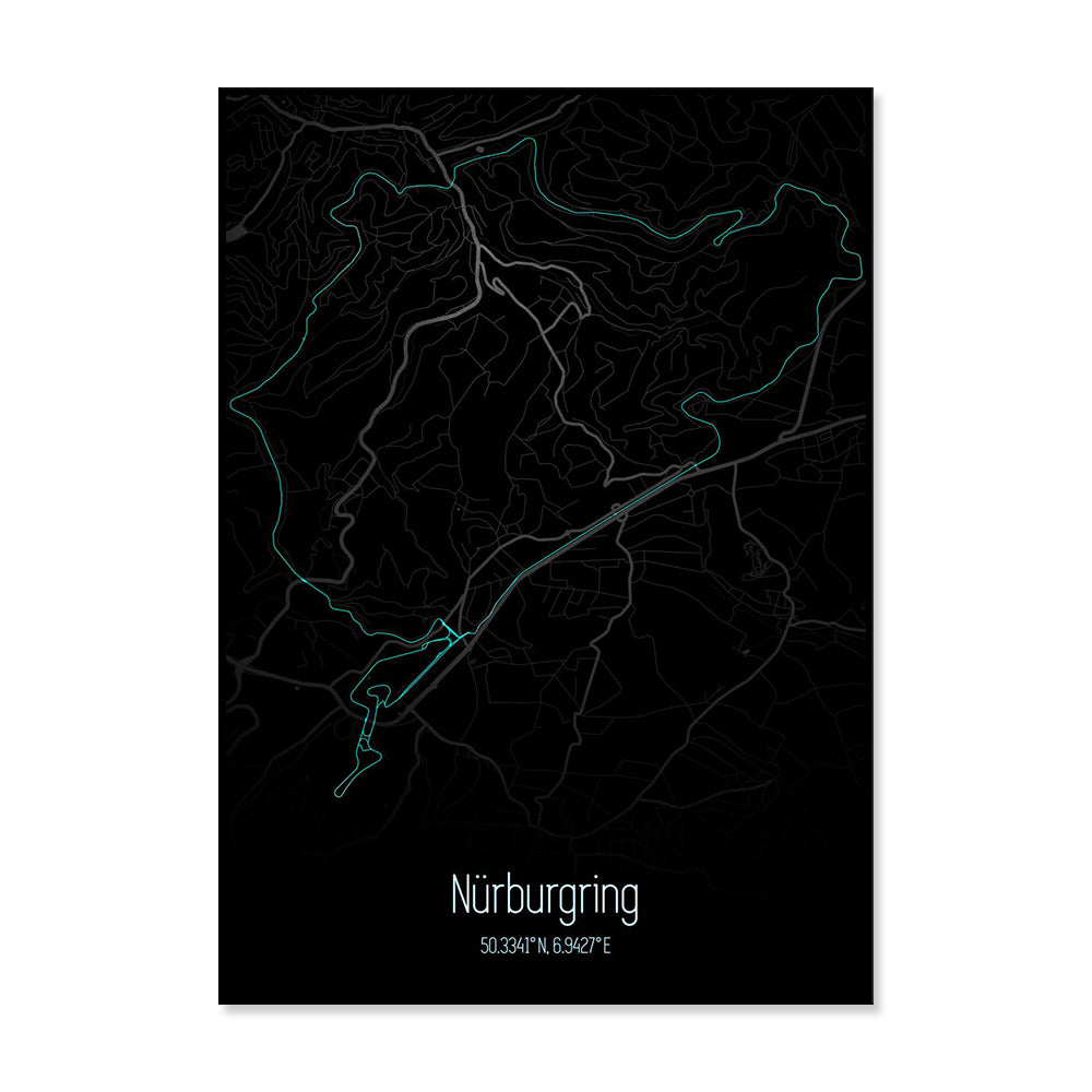 Poster & Bildende Kunst | Formula Essentials | nurburgring-circuit-poster-v2 | Nürburgring - Circuit Poster V2