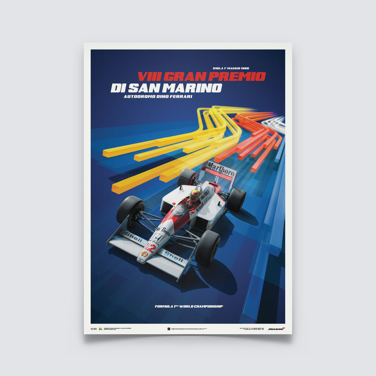 Poster & Bildende Kunst | F1 Essentials | ayrton-senna-san-marino-gp | Ayrton Senna San Marino GP