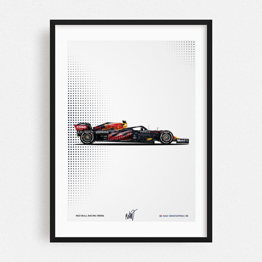Poster & Bildende Kunst | Formula Essentials | red-bull-rb16b-max-verstappen-poster | Red Bull RB16b Max Verstappen - Poster