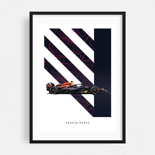 Poster & Bildende Kunst | Formula Essentials | red-bull-rb18-sergio-perez-poster | Red Bull RB18 Sergio Perez - Poster