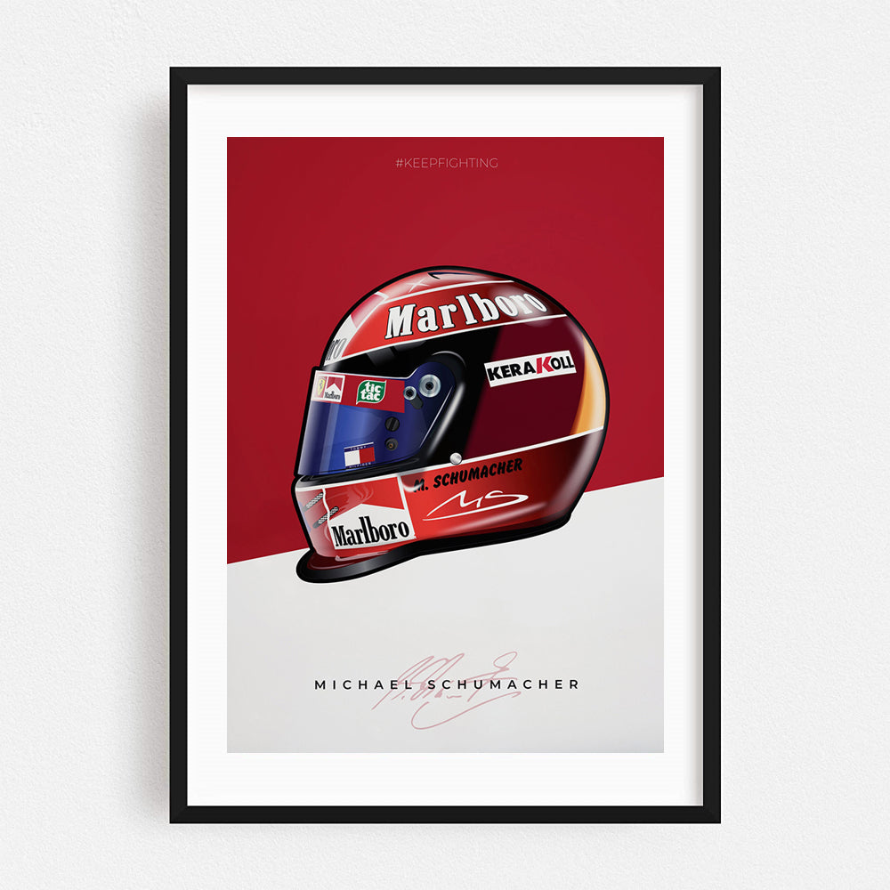 Poster & Bildende Kunst | Formula Essentials | michael-schumacher-helmet-poster-2 | Michael Schumacher - Helmet Poster