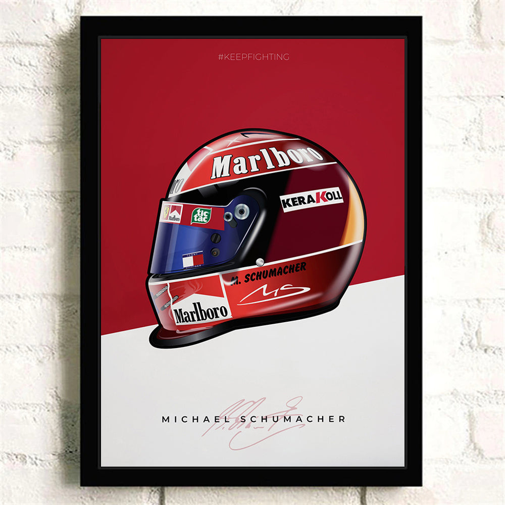 Poster & Bildende Kunst | Formula Essentials | michael-schumacher-helmet-poster-2 | Michael Schumacher - Helmet Poster