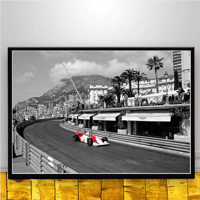 Poster & Bildende Kunst | F1 Essentials | ayrton-senna-at-monaco-gp | Ayrton Senna at Monaco GP