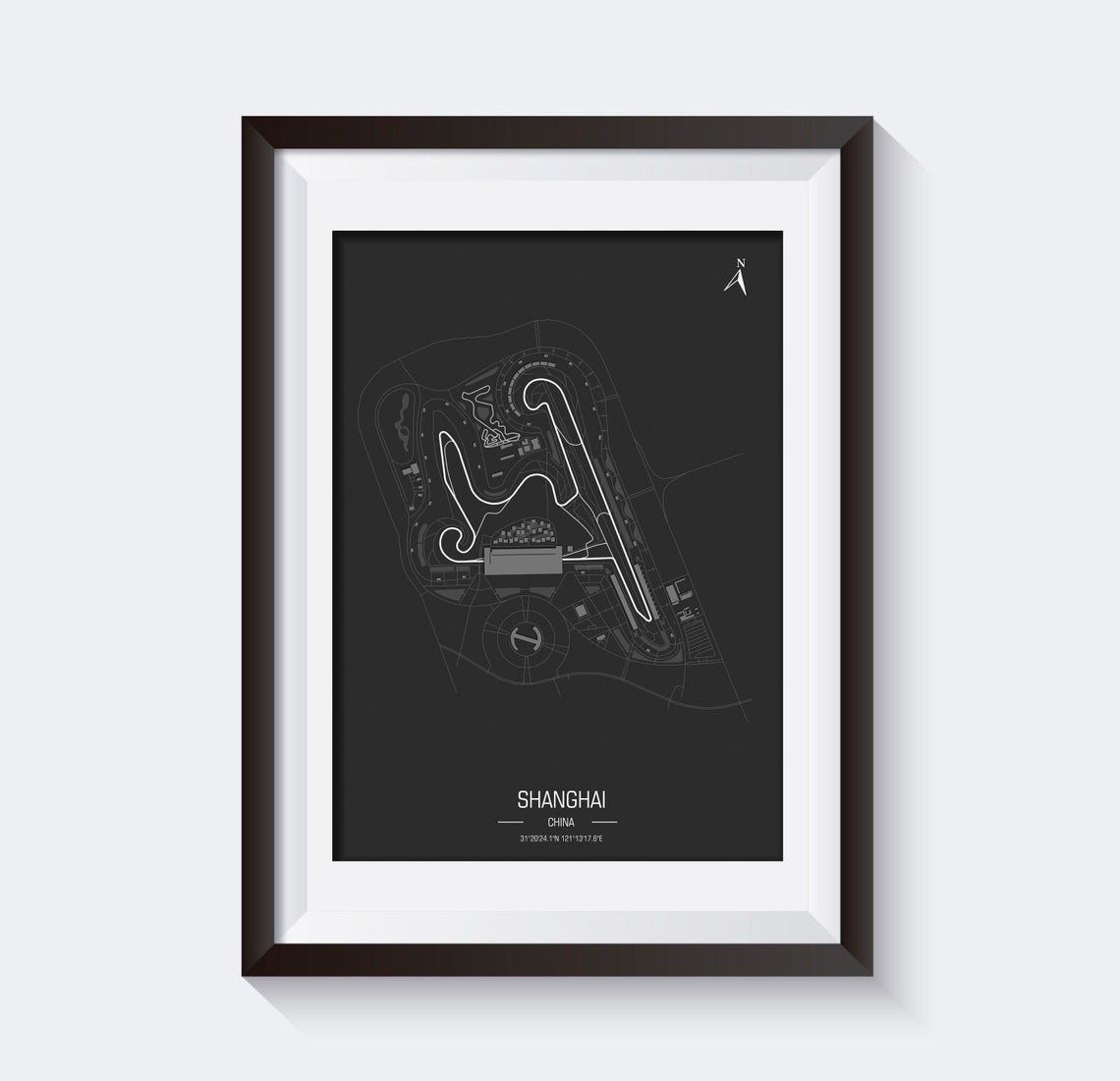 Poster & Bildende Kunst | F1 Essentials | shanghai-circuit-poster | Shanghai - Circuit Poster