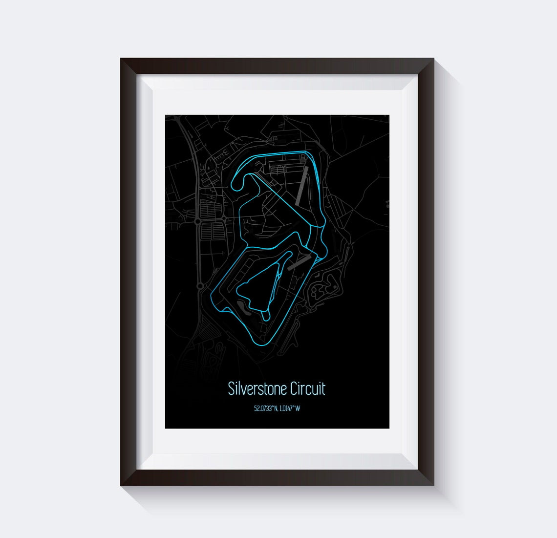 Poster & Bildende Kunst | Formula Essentials | silverstone-circuit-poster-v2 | Silverstone - Circuit Poster V2