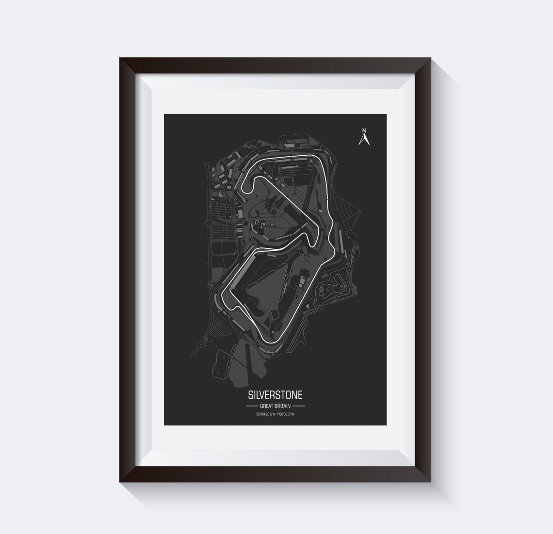 Poster & Bildende Kunst | Formula Essentials | silverstone-circuit-poster | Silverstone - Circuit Poster