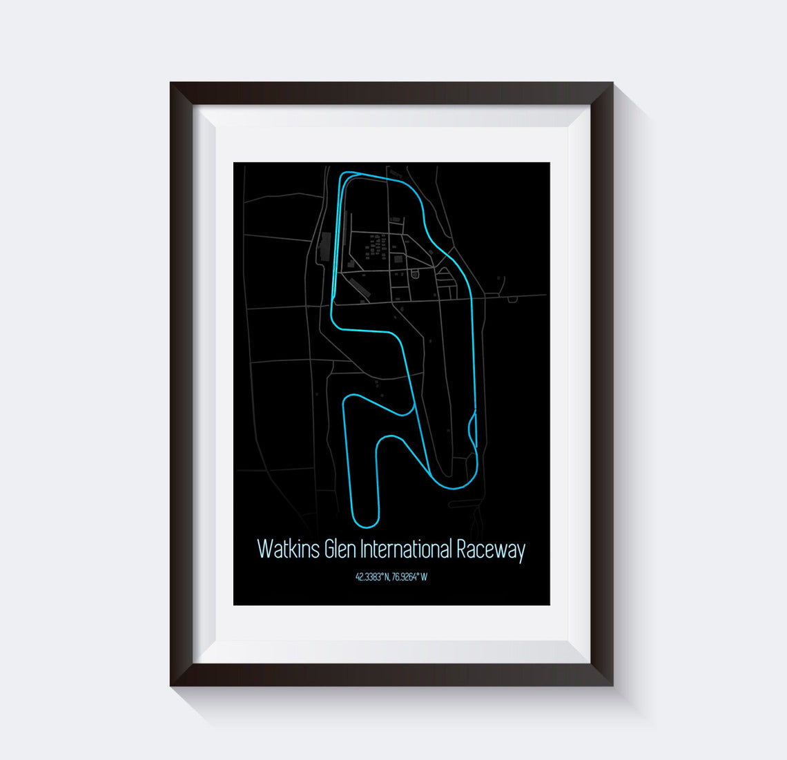 Poster & Bildende Kunst | Formula Essentials | watkins-glen-international-raceway-circuit-poster-v2 | Watkins Glen International Raceway - Circuit Poster V2