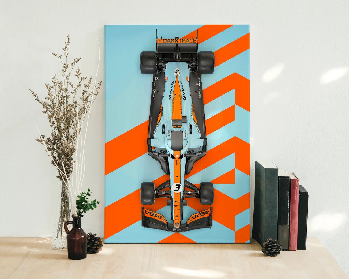 Poster & Bildende Kunst | Formula Essentials | mclaren-mcl35m-daniel-ricciardo-car-poster | Mclaren MCL35M Daniel Ricciardo - Car Poster
