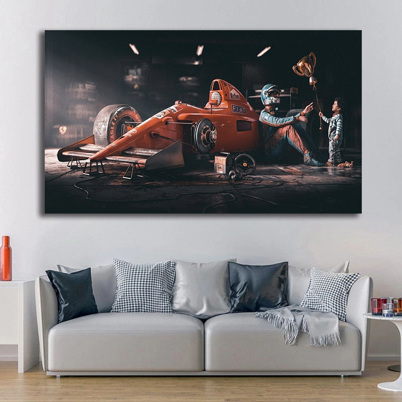 Poster & Bildende Kunst | Formula Essentials | ferrari-f1-90-car-poster | Ferrari F1-90 - Car Poster