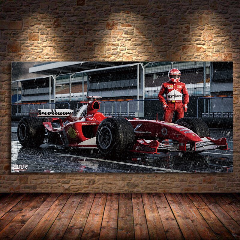 Poster & Bildende Kunst | Formula Essentials | ferrari-f2004-car-poster-angled | Ferrari F2004 - Car Poster