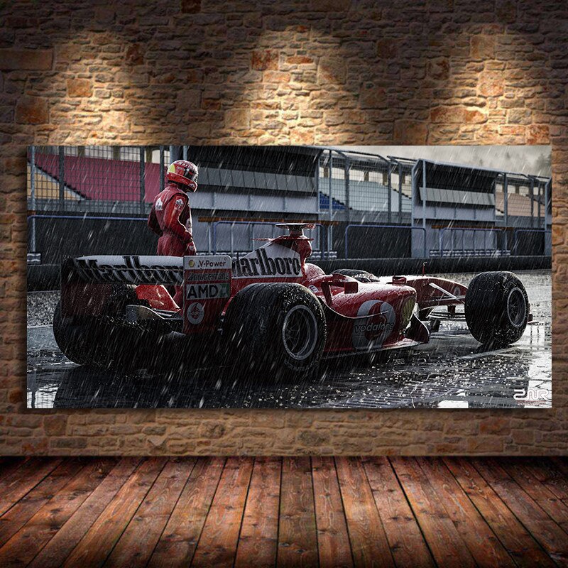 Poster & Bildende Kunst | Formula Essentials | ferrari-f2004-car-poster-behind | Ferrari F2004 - Car Poster